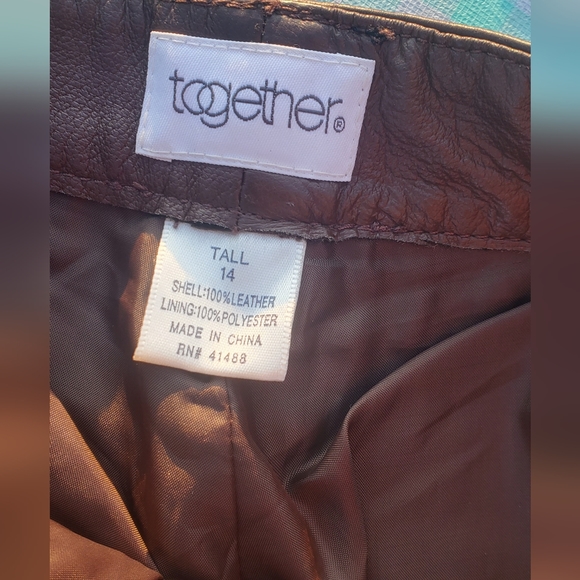 Together Leather Pants 14Tall - Picture 2 of 5